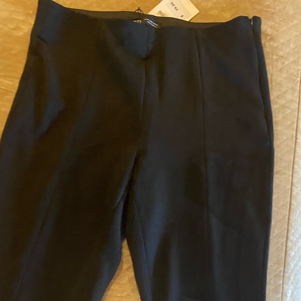 Zara Black Faux Suede Stretch Pant
